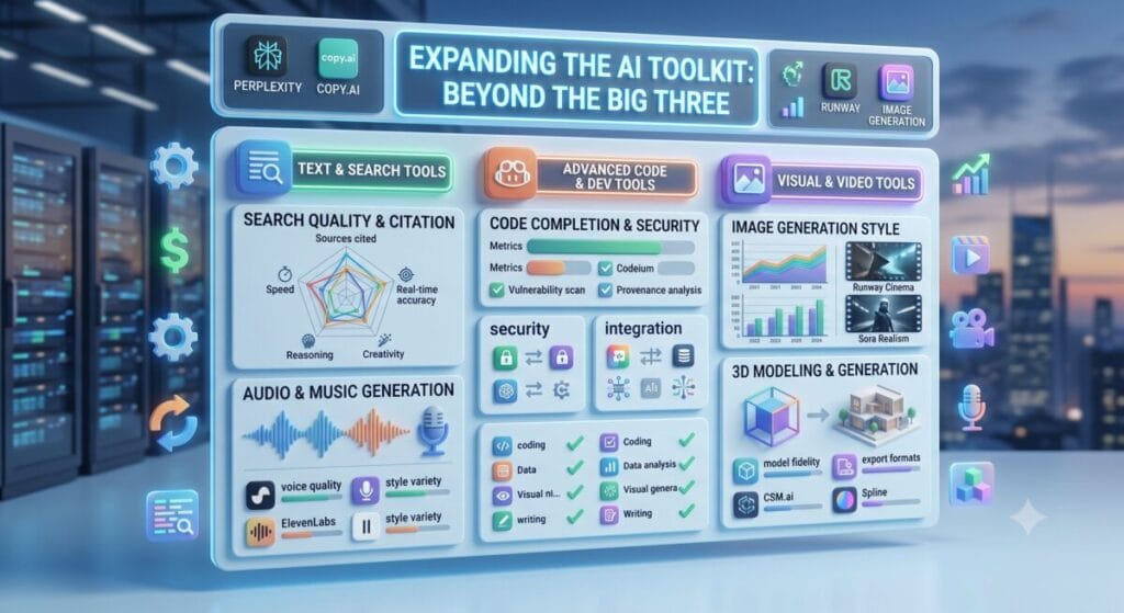 AI tool overlap checklist for marketing teams shown as a marketing software audit dashboard