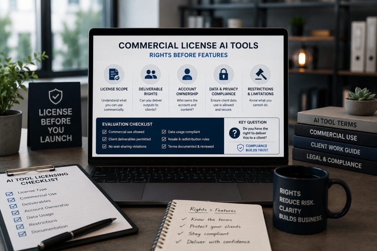 Commercial License AI Tools for Client Work: Rights Before Features Commercial License AI Tools for Client Work: Rights Before Features