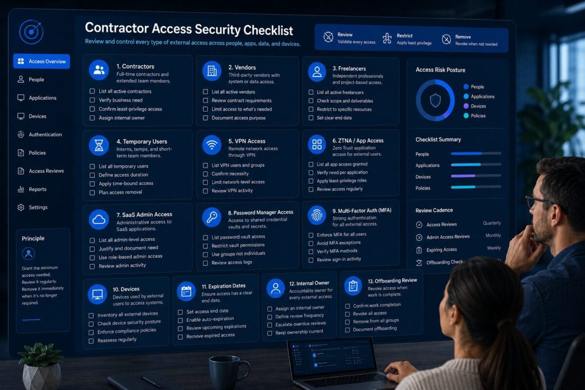 Contractor Access Security Checklist