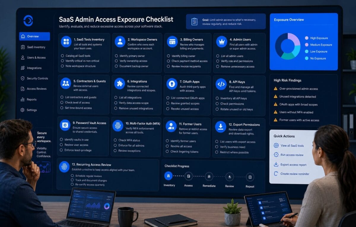 SaaS Admin Access Exposure Checklist
