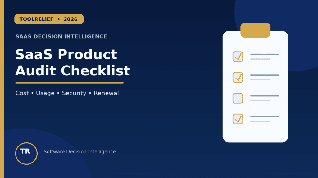SaaS product audit checklist for cost, usage, security, and renewal review