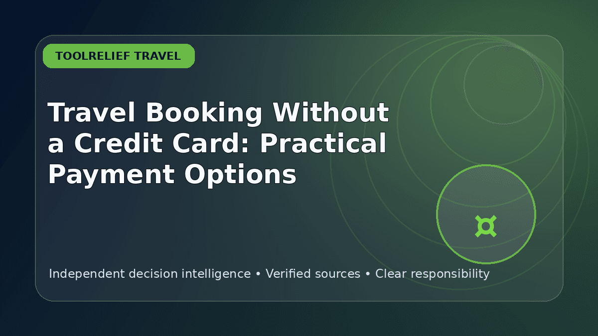 Travel Booking Without a Credit Card: Practical Payment Options
