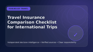 travel insurance comparison checklist