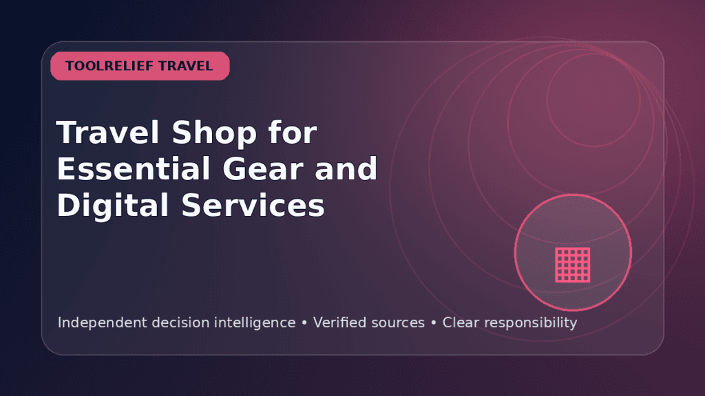travel shop for essential gear and digital services