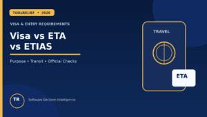 Visa versus ETA versus ETIAS travel entry requirement comparison