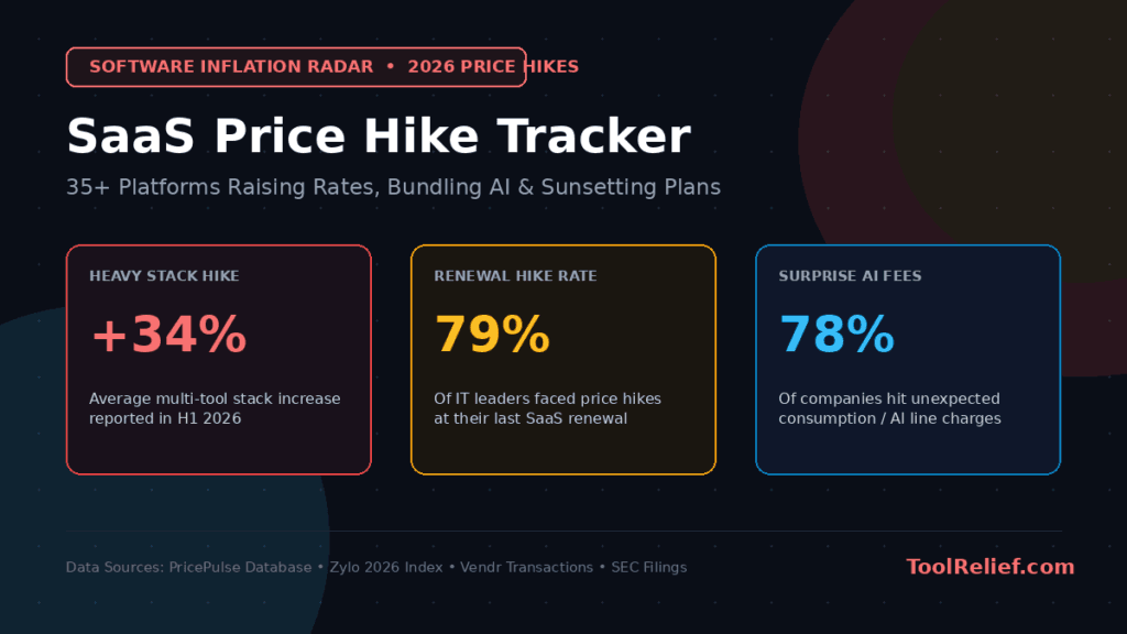 SaaS Price Increases 2026: The Software Hike & Tier Tracker