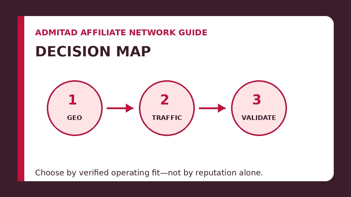Admitad affiliate network guide decision map
