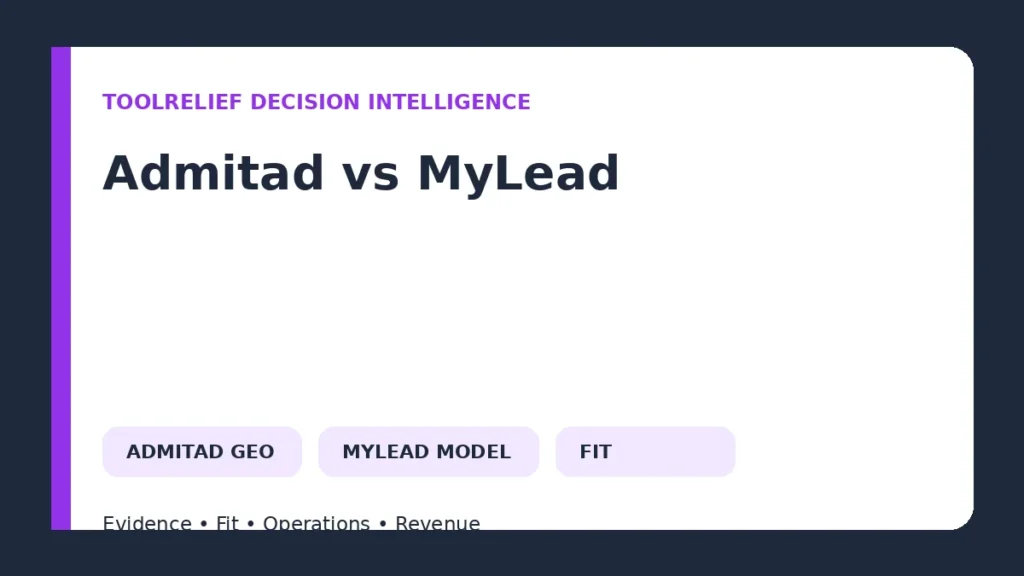 Admitad vs MyLead decision framework