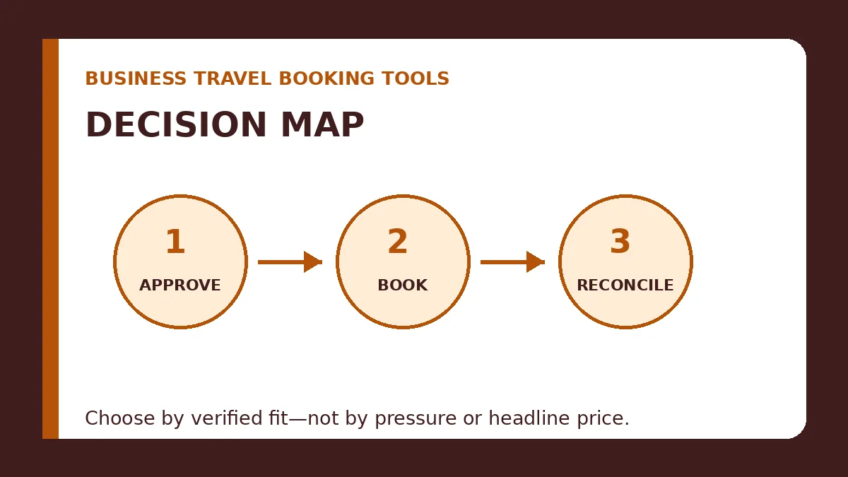 business travel booking tools decision map