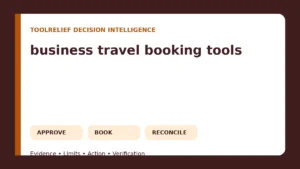 business travel booking tools decision framework