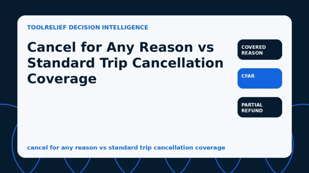cancel for any reason vs standard trip cancellation coverage decision framework