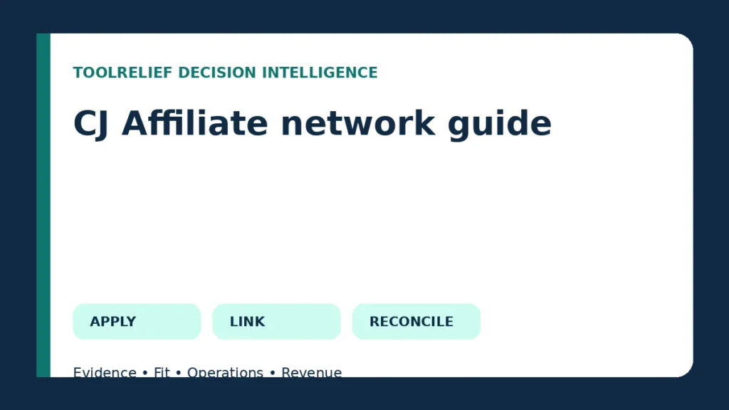 CJ Affiliate network guide decision framework