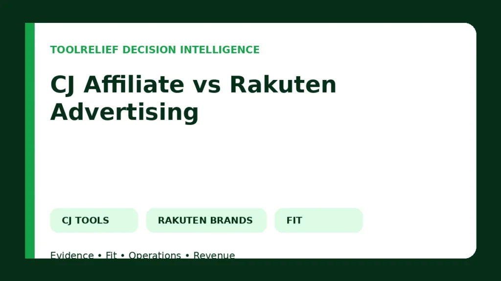CJ Affiliate vs Rakuten Advertising decision framework