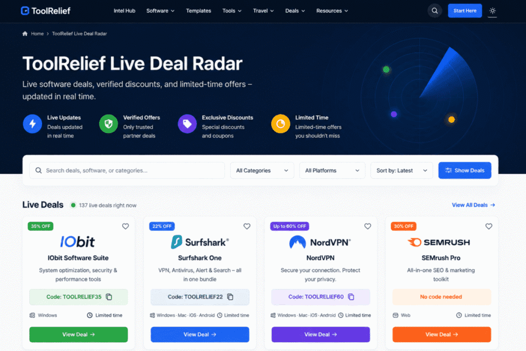 Commercial Opportunity Intelligence dashboard by ToolRelief