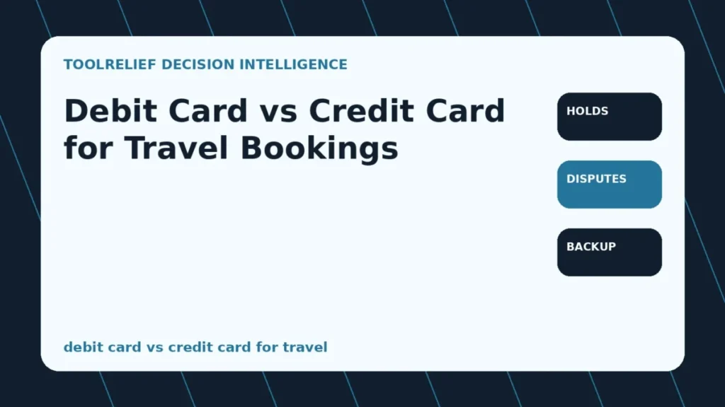 debit card vs credit card for travel decision framework