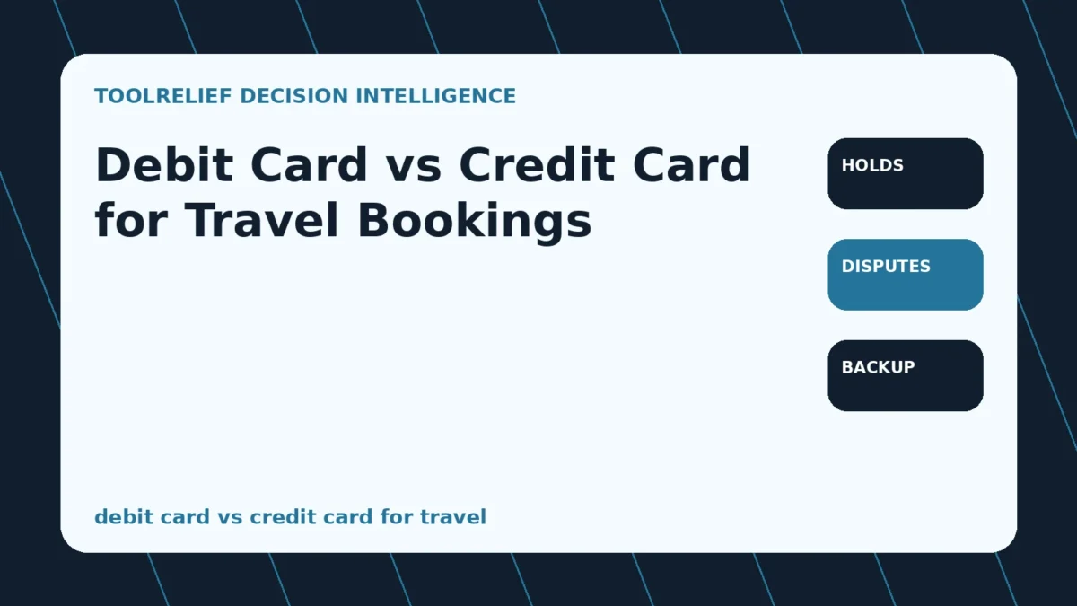 Debit Card vs Credit Card for Travel Bookings