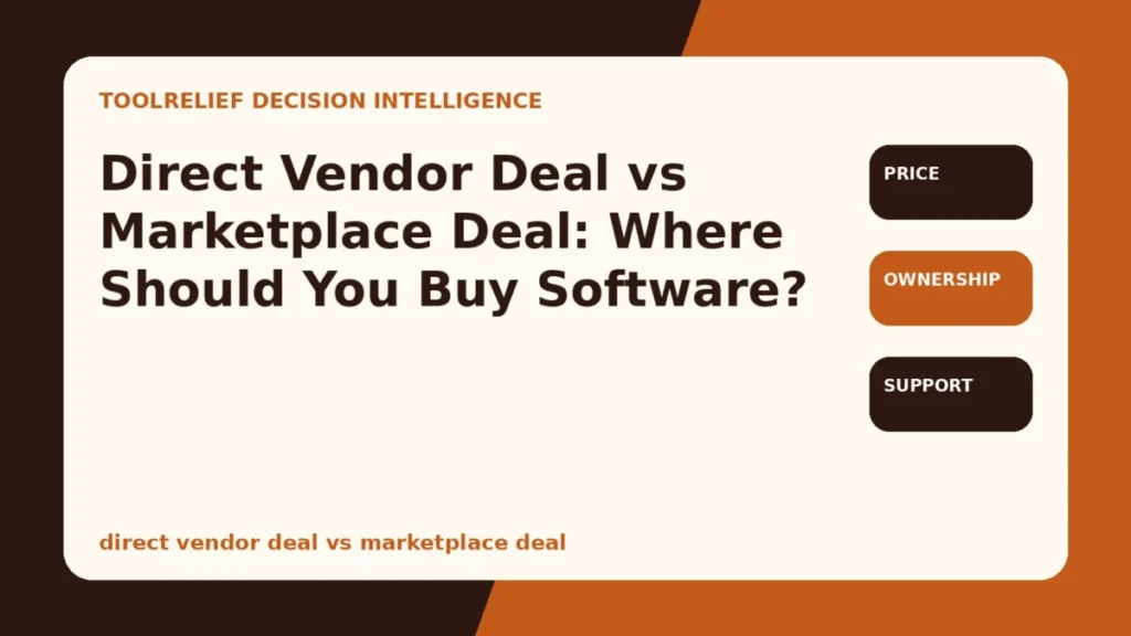 direct vendor deal vs marketplace deal decision framework
