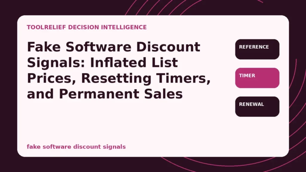 fake software discount signals decision framework