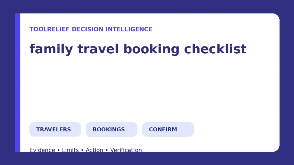 Family Travel Booking Checklist: Seats, Rooms, Transfers, Activities, and Insurance
