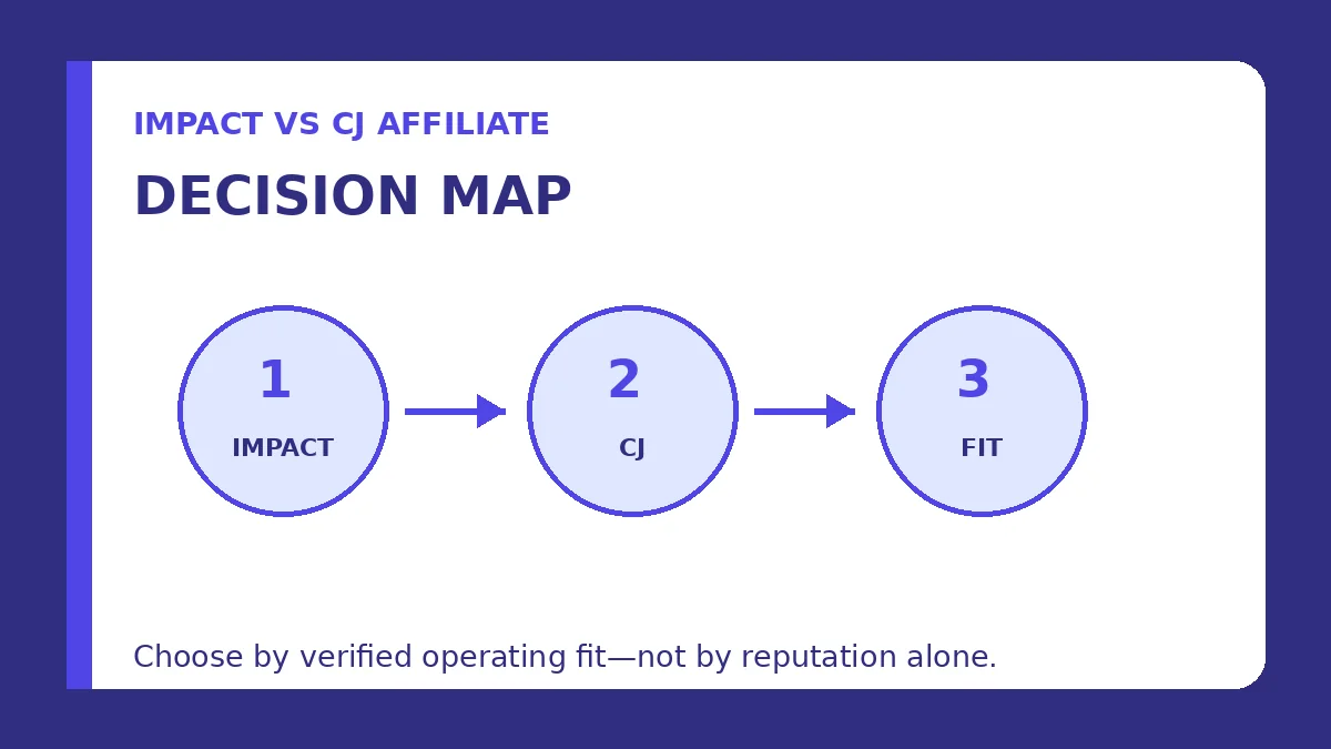 Impact vs CJ Affiliate decision map