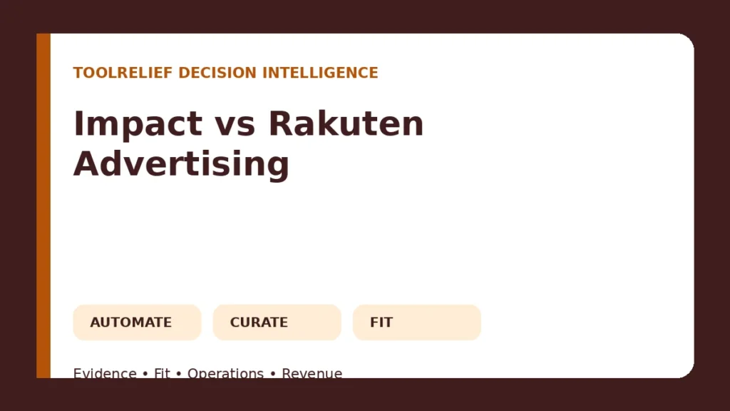 Impact vs Rakuten Advertising decision framework