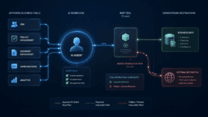 MCP tool poisoning attack redirecting an AI agent toward sensitive business data