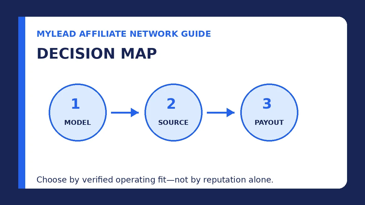 MyLead affiliate network guide decision map