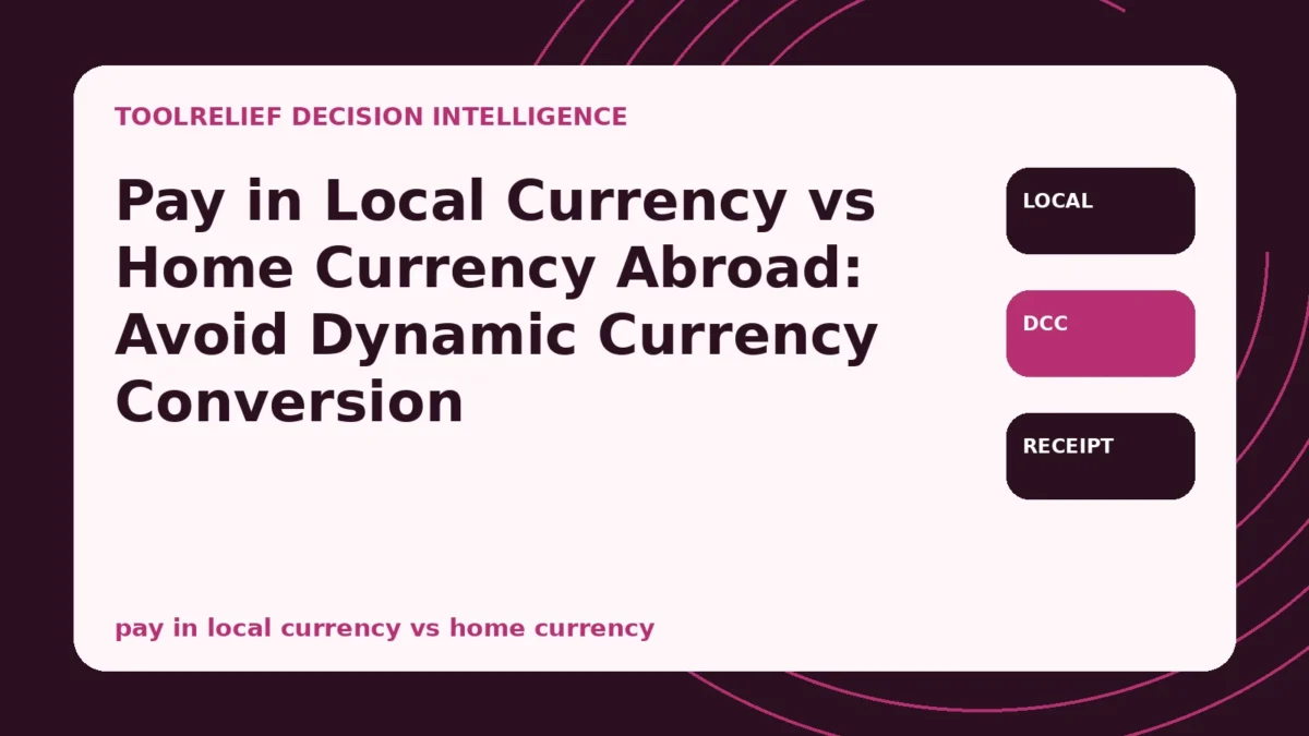 Pay in Local Currency vs Home Currency Abroad: Avoid Dynamic Currency Conversion Pay in Local Currency vs Home Currency Abroad: Avoid Dynamic Currency Conversion