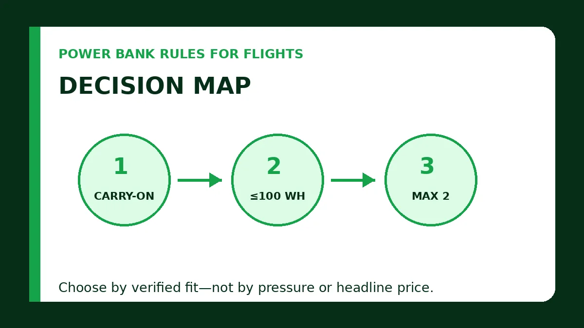 power bank rules for flights decision map