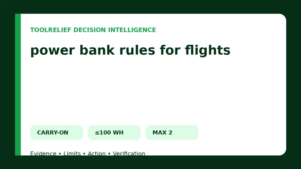 Power Bank Rules for Flights: Carry-On Limits, Watt-Hours, and Airline Checks