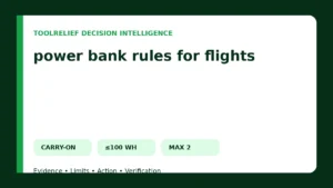 power bank rules for flights decision framework