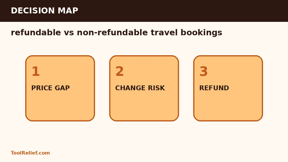 refundable vs non-refundable travel bookings decision map