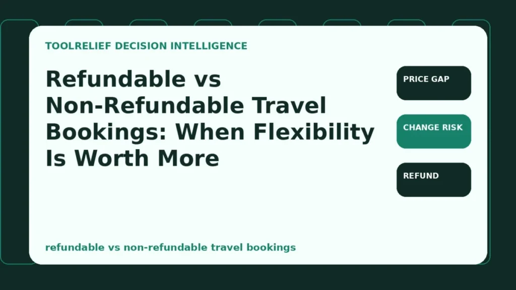 refundable vs non-refundable travel bookings decision framework