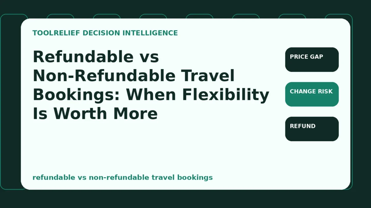 Refundable vs Non-Refundable Travel Bookings: When Flexibility Is Worth More