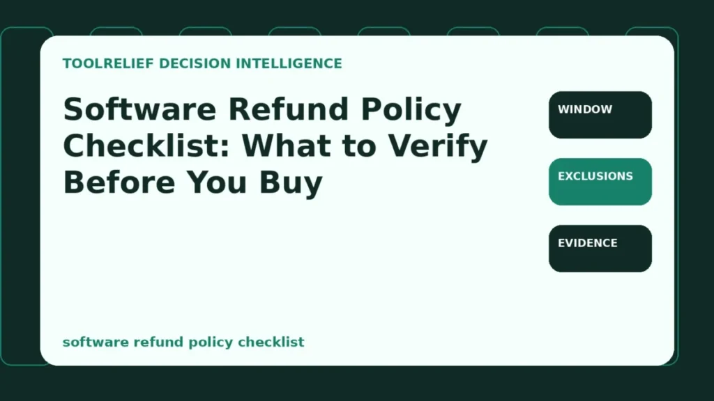 software refund policy checklist decision framework