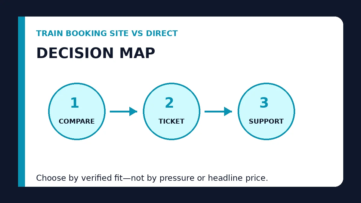 train booking site vs direct decision map
