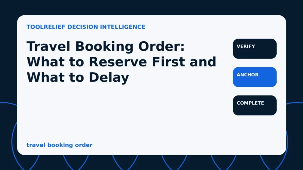 travel booking order decision framework