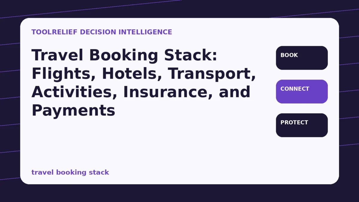 Travel Booking Stack: Flights, Hotels, Transport, Activities, Insurance, and Payments
