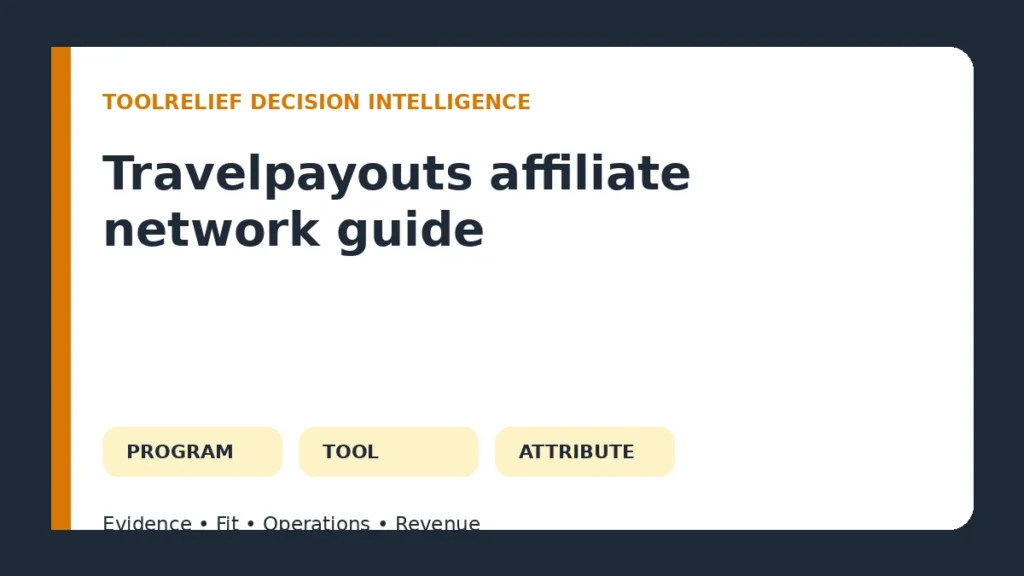 Travelpayouts affiliate network guide decision framework