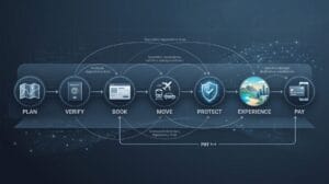 travel decision stack from plan and verify to book move protect experience and pay